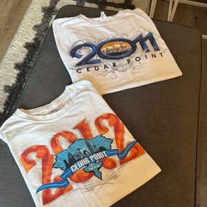 Gildan White Short Sleeve Tee with Orange & Blue 2012 Graphic